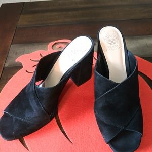 Pair of Camuto Black Suede Mules Size 11